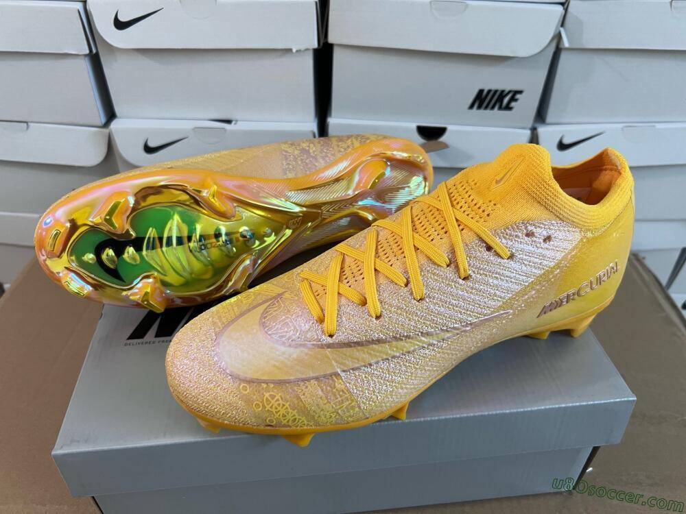 Nike Air Zoom Mercurial Vapor 16 Elite FG Firm Ground Soccer Cleats - Gold/Gold