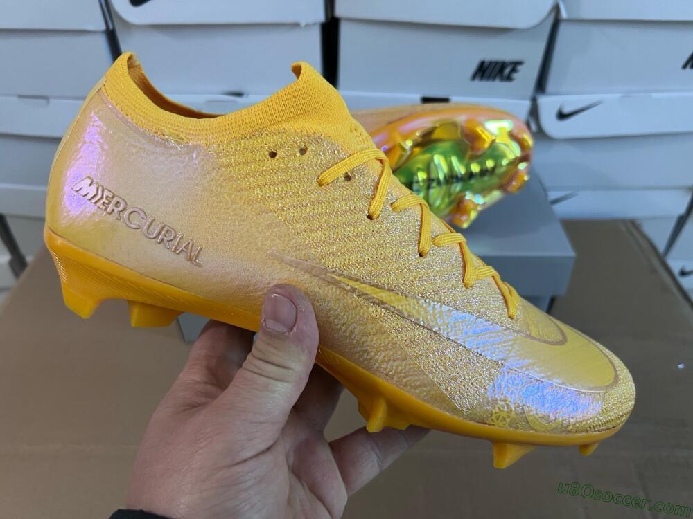 Nike Air Zoom Mercurial Vapor 16 Elite FG Firm Ground Soccer Cleats - Gold/Gold