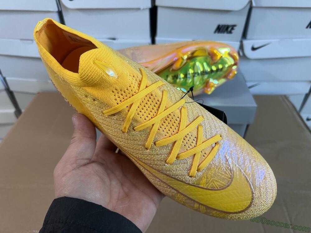 Nike Air Zoom Mercurial Vapor 16 Elite FG Firm Ground Soccer Cleats - Gold/Gold
