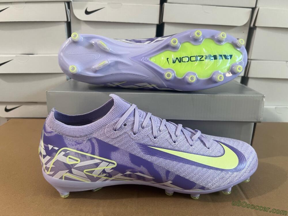 Nike Air Zoom Mercurial Vapor 16 Elite AG Artificial Grass Soccer Cleats - Purple/Yellow/Blue