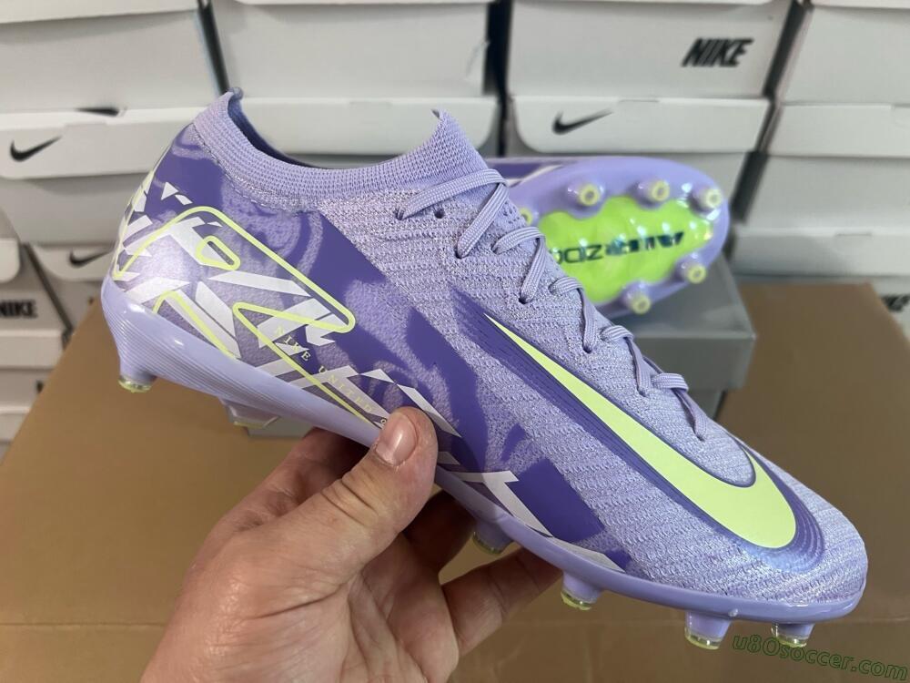 Nike Air Zoom Mercurial Vapor 16 Elite AG Artificial Grass Soccer Cleats - Purple/Yellow/Blue
