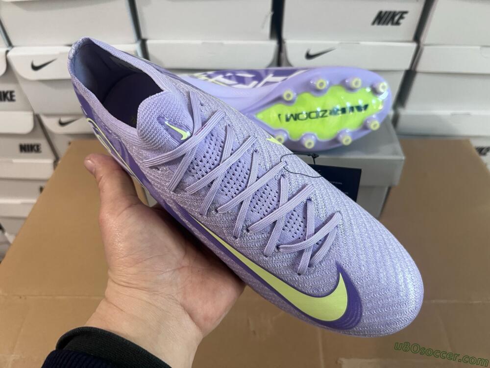 Nike Air Zoom Mercurial Vapor 16 Elite AG Artificial Grass Soccer Cleats - Purple/Yellow/Blue