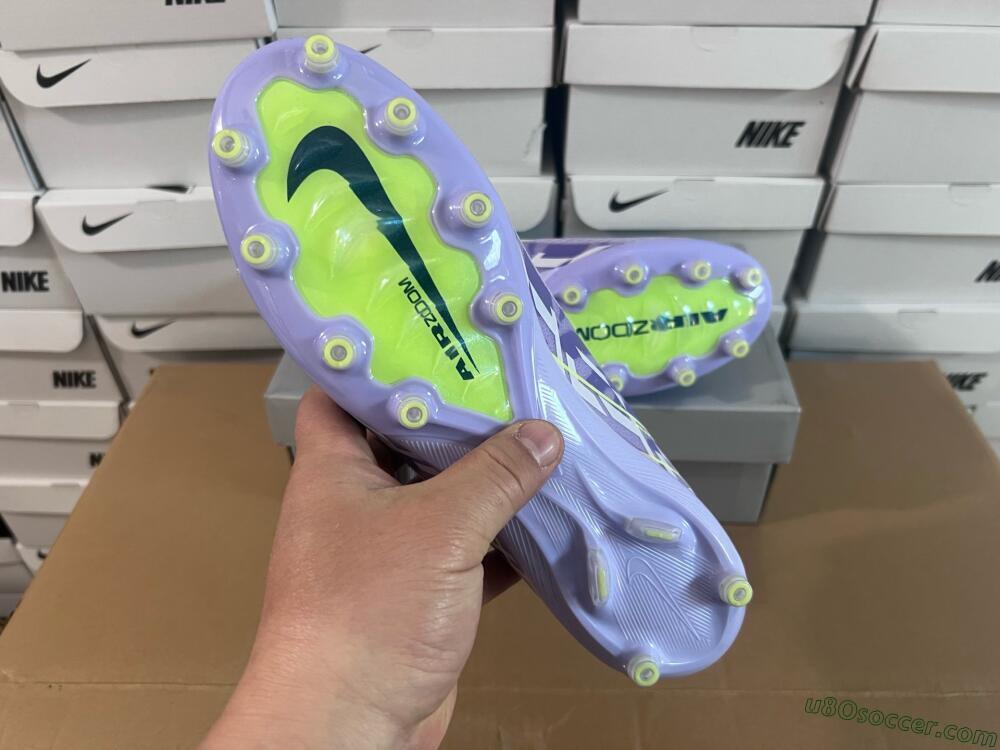 Nike Air Zoom Mercurial Vapor 16 Elite AG Artificial Grass Soccer Cleats - Purple/Yellow/Blue
