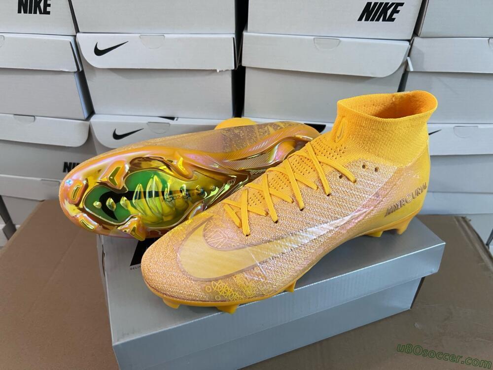 Nike Air Zoom Mercurial Superfly 10 Elite FG Firm Ground Soccer Cleats - Gold/Gold