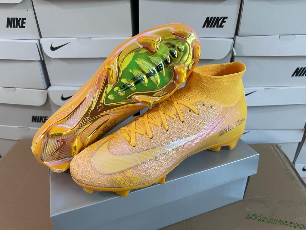 Nike Air Zoom Mercurial Superfly 10 Elite FG Firm Ground Soccer Cleats - Gold/Gold