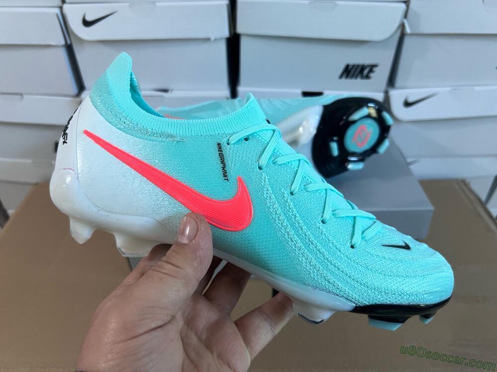 Nike Phantom Luna Elite FG Firm Ground Soccer Cleats - Jade/Red/White