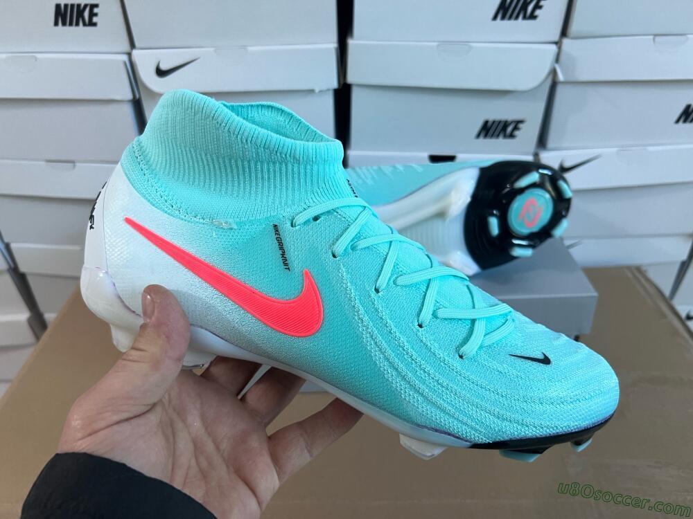 Nike Phantom Luna Elite FG Firm Ground Soccer Cleats - Jade/Red/White