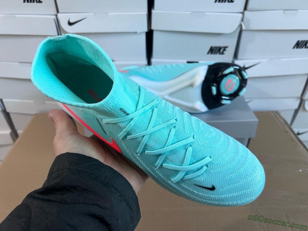 Nike Phantom Luna Elite FG Firm Ground Soccer Cleats - Jade/Red/White