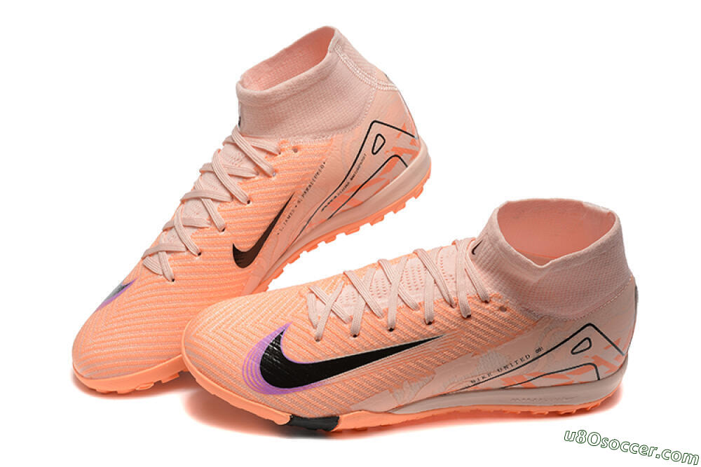 Nike Air Zoom Mercurial Superfly 10 Elite TF Artificial Turf Soccer Shoes - Pink/Purple/Black 6