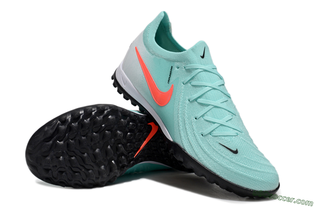 Nike Phantom Luna Elite TF Artificial Turf Soccer Shoes - Jade/Red/White 3