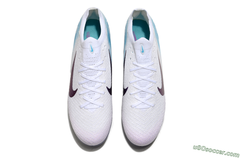 Nike Air Zoom Mercurial Vapor 16 Elite SG Soft Ground Soccer Cleats - White/Purple/Jade 4