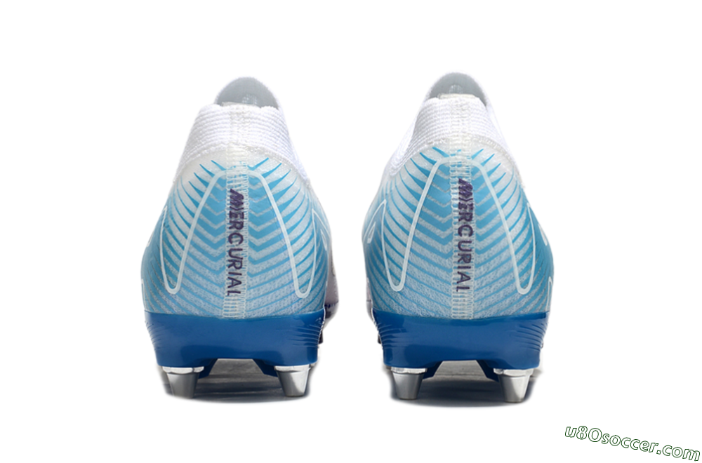 Nike Air Zoom Mercurial Vapor 16 Elite SG Soft Ground Soccer Cleats - White/Purple/Jade 5