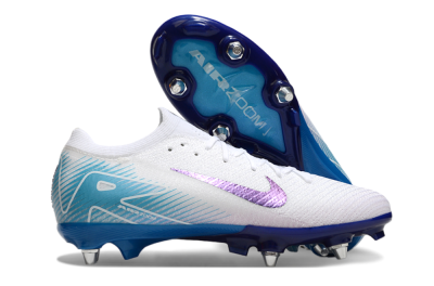 Nike Air Zoom Mercurial Vapor 16 Elite SG Soft Ground Soccer Cleats - White/Purple/Jade