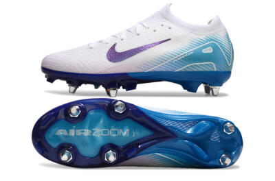 Nike Air Zoom Mercurial Vapor 16 Elite SG Soft Ground Soccer Cleats - White/Purple/Jade
