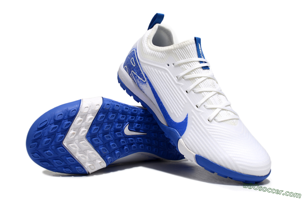 Nike Air Zoom Mercurial Vapor 16 Pro TF Artificial Turf Soccer Shoes - White/Blue 3