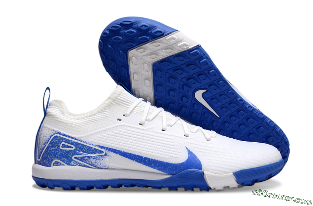 Nike Air Zoom Mercurial Vapor 16 Pro TF Artificial Turf Soccer Shoes - White/Blue 1