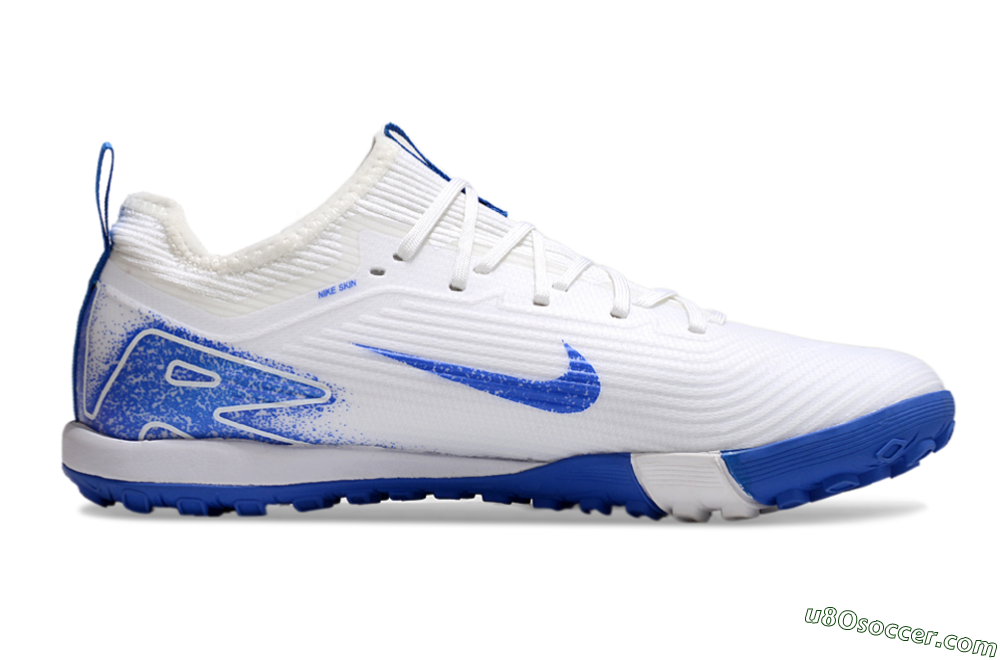 Nike Air Zoom Mercurial Vapor 16 Pro TF Artificial Turf Soccer Shoes - White/Blue 7