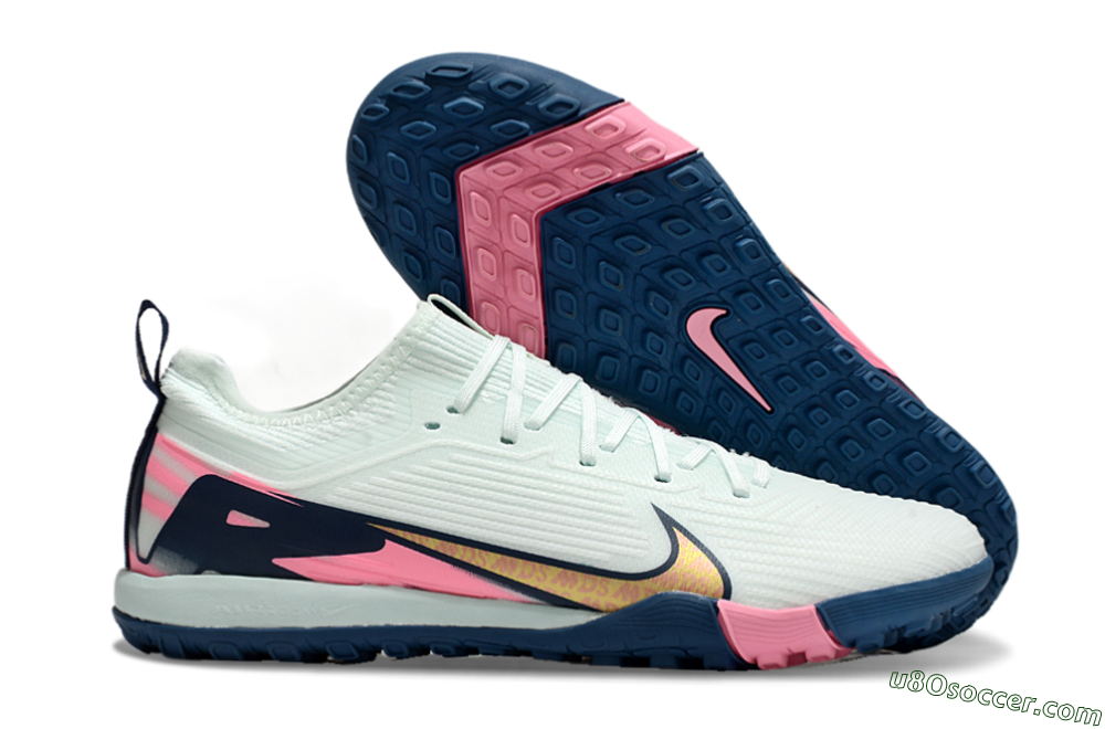 Nike Air Zoom Mercurial Vapor 16 Pro TF Artificial Turf Soccer Shoes - Jade/Yellow/Pink 1
