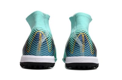 Nike Air Zoom Mercurial Superfly 10 Elite TF Artificial Turf Soccer Shoes - Jade/Gold/Blue