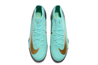 Nike Air Zoom Mercurial Vapor 16 Elite TF Artificial Turf Soccer Shoes - Jade/Gold/Blue