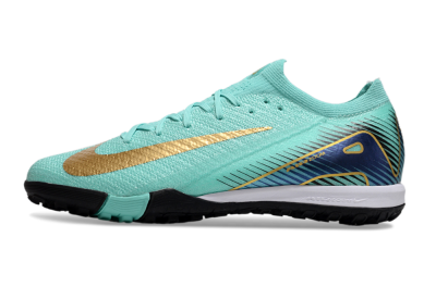 Nike Air Zoom Mercurial Vapor 16 Elite TF Artificial Turf Soccer Shoes - Jade/Gold/Blue