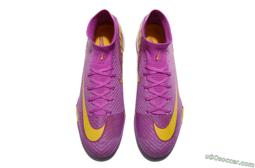 Nike Air Zoom Mercurial Superfly 10 Elite TF Artificial Turf Soccer Shoes - Purple/Yellow/White 4