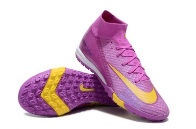 Nike Air Zoom Mercurial Superfly 10 Elite TF Artificial Turf Soccer Shoes - Purple/Yellow/White