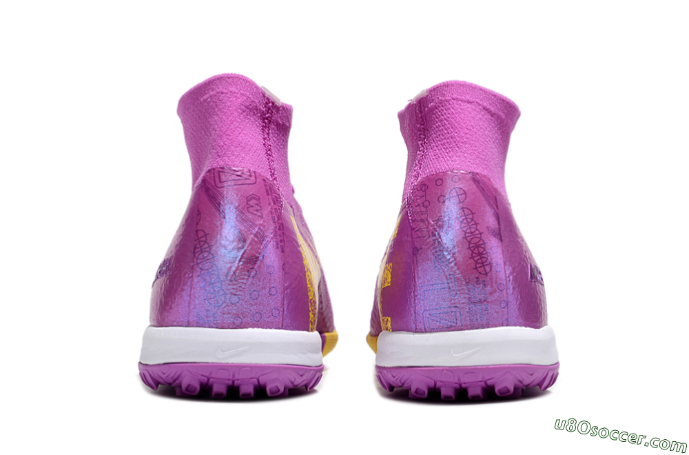 Nike Air Zoom Mercurial Superfly 10 Elite TF Artificial Turf Soccer Shoes - Purple/Yellow/White 5