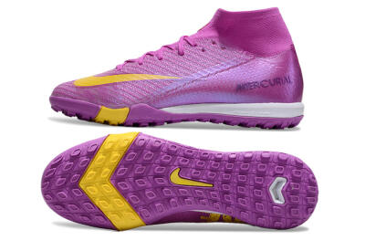 Nike Air Zoom Mercurial Superfly 10 Elite TF Artificial Turf Soccer Shoes - Purple/Yellow/White