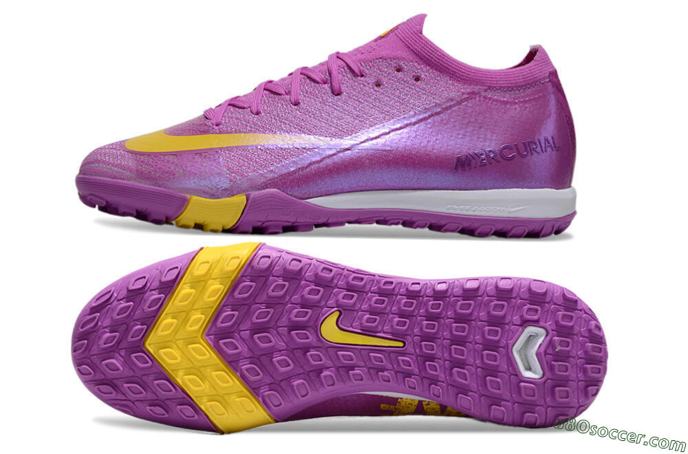 Nike Air Zoom Mercurial Vapor 16 Elite TF Artificial Turf Soccer Shoes - Purple/Yellow/White 0
