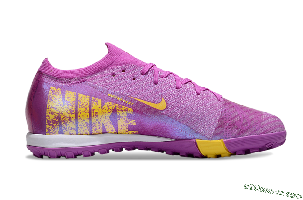 Nike Air Zoom Mercurial Vapor 16 Elite TF Artificial Turf Soccer Shoes - Purple/Yellow/White 7
