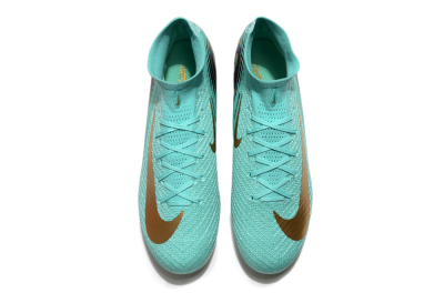 Nike Air Zoom Mercurial Superfly 10 Elite FG Firm Ground Soccer Cleats - Jade/Gold/Blue