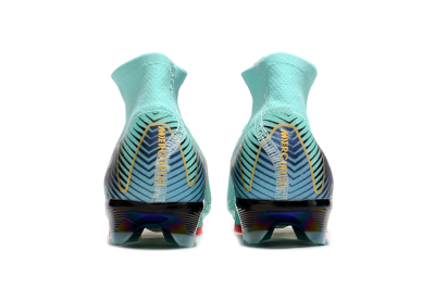 Nike Air Zoom Mercurial Superfly 10 Elite FG Firm Ground Soccer Cleats - Jade/Gold/Blue