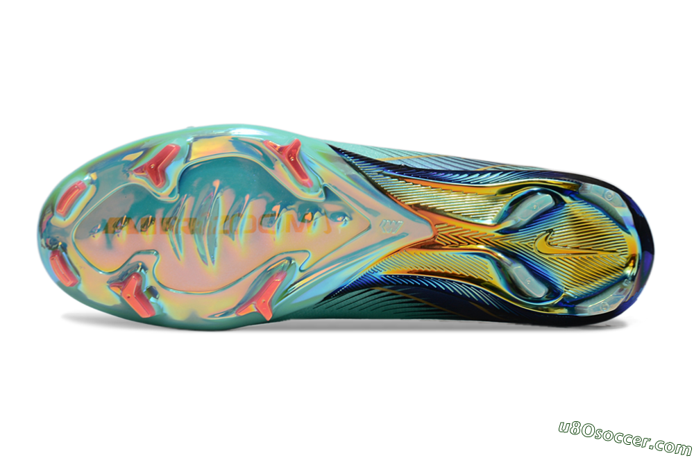 Nike Air Zoom Mercurial Superfly 10 Elite FG Firm Ground Soccer Cleats - Jade/Gold/Blue 6