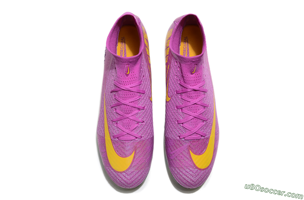 Nike Air Zoom Mercurial Superfly 10 Elite FG Firm Ground Soccer Cleats - Purple/Yellow/Gold 4