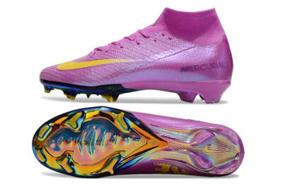 Nike Air Zoom Mercurial Superfly 10 Elite FG Firm Ground Soccer Cleats - Purple/Yellow/Gold