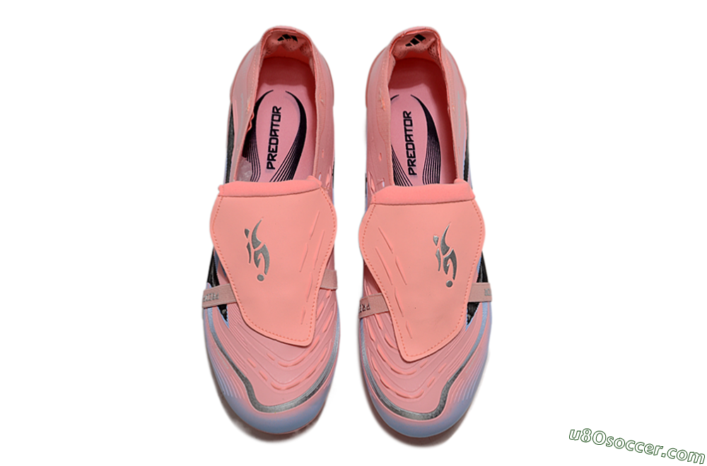 Adidas Predator Elite 25 Foldover Tongue FG Firm Ground Soccer Cleats - Pink/Blue/Black 4