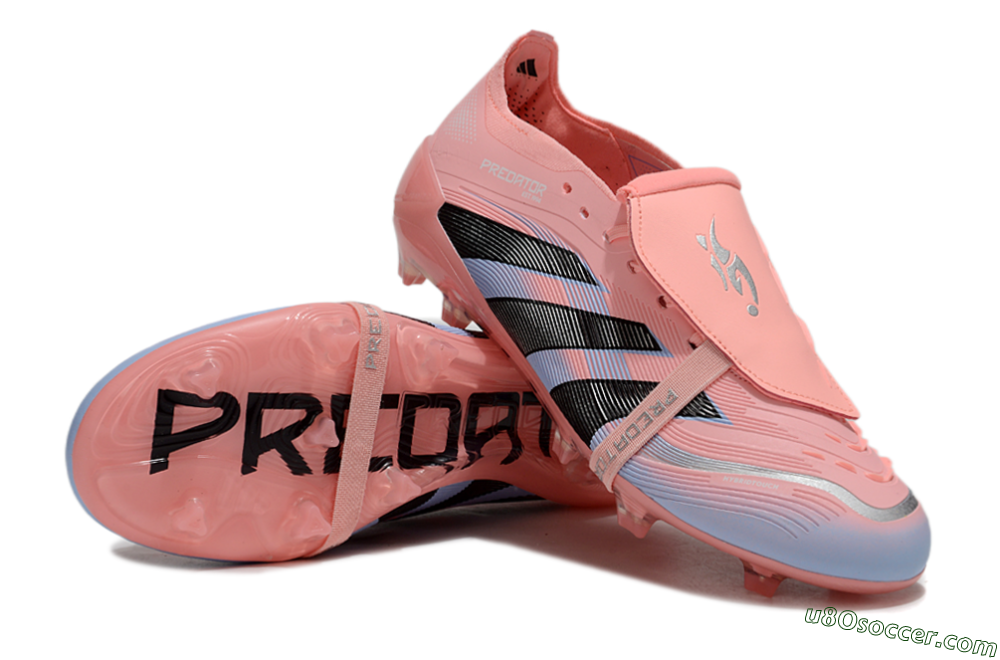 Adidas Predator Elite 25 Foldover Tongue FG Firm Ground Soccer Cleats - Pink/Blue/Black 3