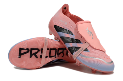 Adidas Predator Elite 25 Foldover Tongue FG Firm Ground Soccer Cleats - Pink/Blue/Black