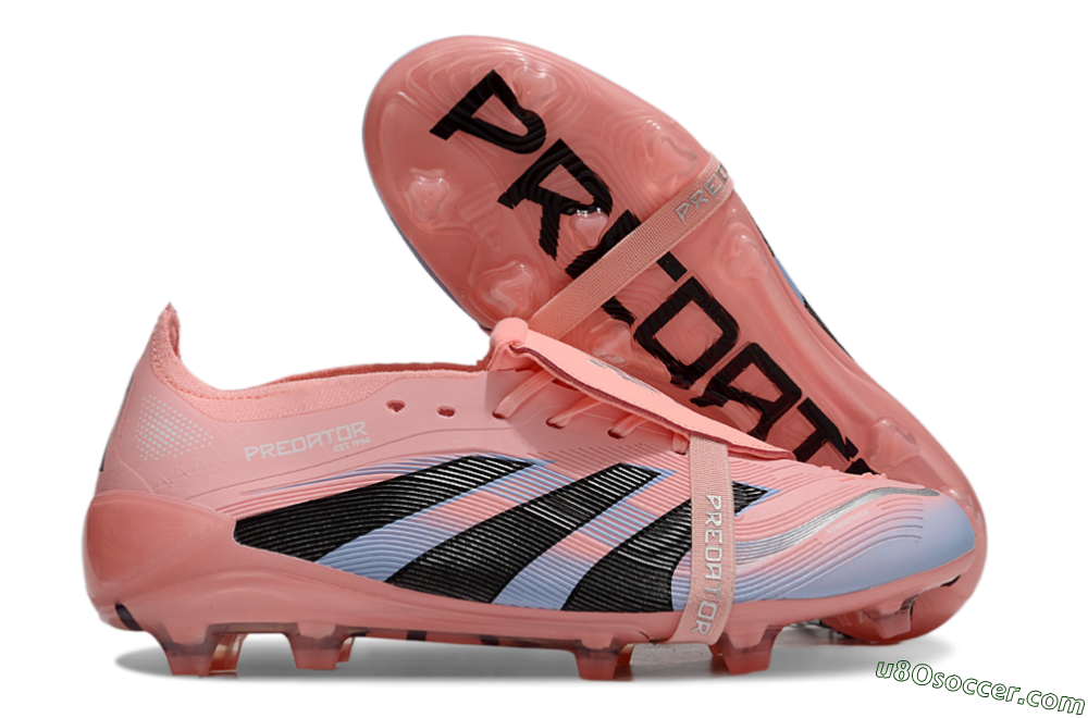 Adidas Predator Elite 25 Foldover Tongue FG Firm Ground Soccer Cleats - Pink/Blue/Black 1