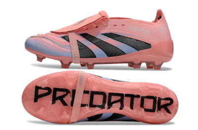 Adidas Predator Elite 25 Foldover Tongue FG Firm Ground Soccer Cleats - Pink/Blue/Black