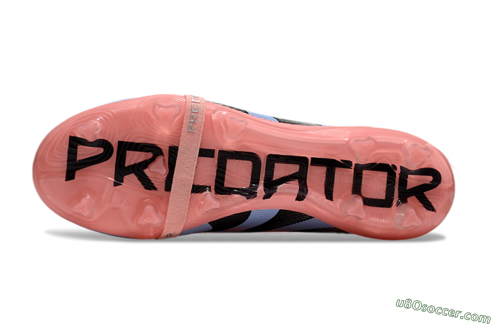 Adidas Predator Elite 25 Foldover Tongue FG Firm Ground Soccer Cleats - Pink/Blue/Black 6