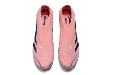 Adidas Predator Laceless Elite 25 FG Firm Ground Soccer Cleats - Pink/Blue/Black