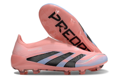 Adidas Predator Laceless Elite 25 FG Firm Ground Soccer Cleats - Pink/Blue/Black