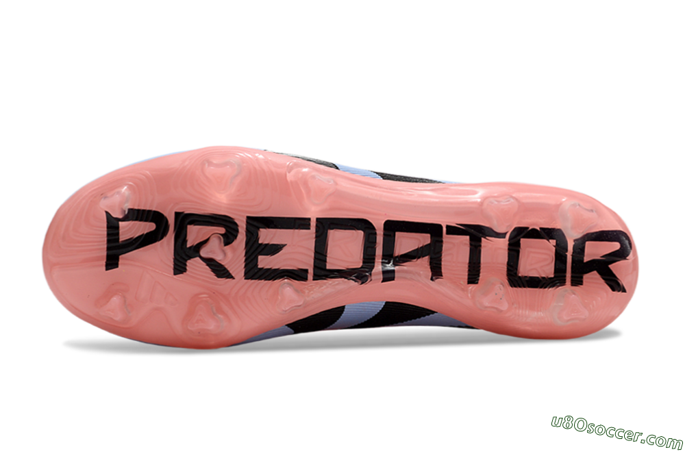 Adidas Predator Laceless Elite 25 FG Firm Ground Soccer Cleats - Pink/Blue/Black 6