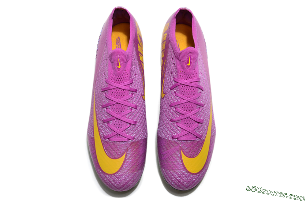 Nike Air Zoom Mercurial Vapor 16 Elite FG Firm Ground Soccer Cleats - Purple/Yellow/Gold 4