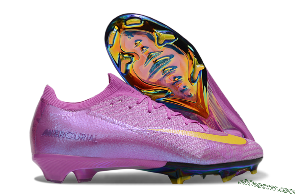 Nike Air Zoom Mercurial Vapor 16 Elite FG Firm Ground Soccer Cleats - Purple/Yellow/Gold 1