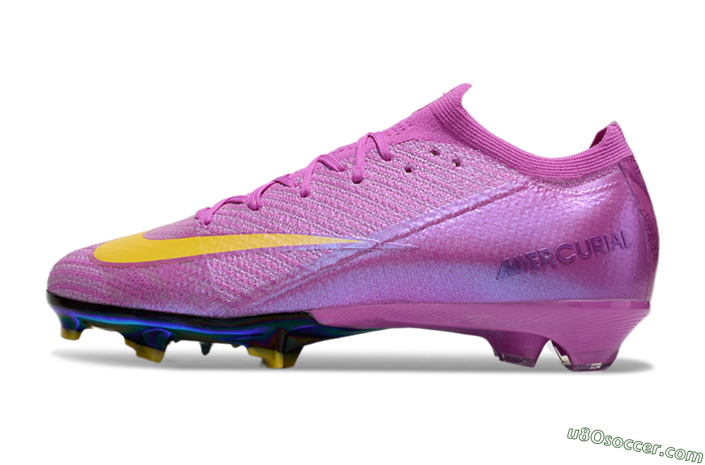Nike Air Zoom Mercurial Vapor 16 Elite FG Firm Ground Soccer Cleats - Purple/Yellow/Gold 2