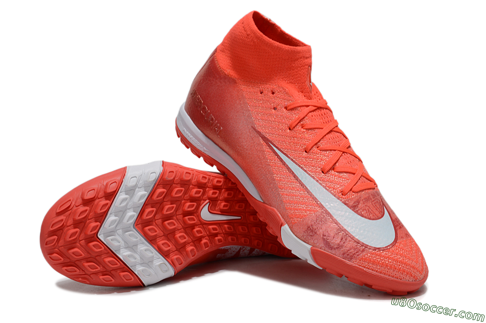 Nike Air Zoom Mercurial Superfly 10 Elite TF Artificial Turf Soccer Shoes - Red/White 3