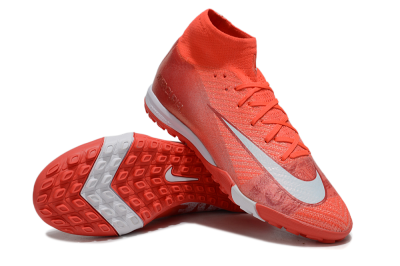 Nike Air Zoom Mercurial Superfly 10 Elite TF Artificial Turf Soccer Shoes - Red/White